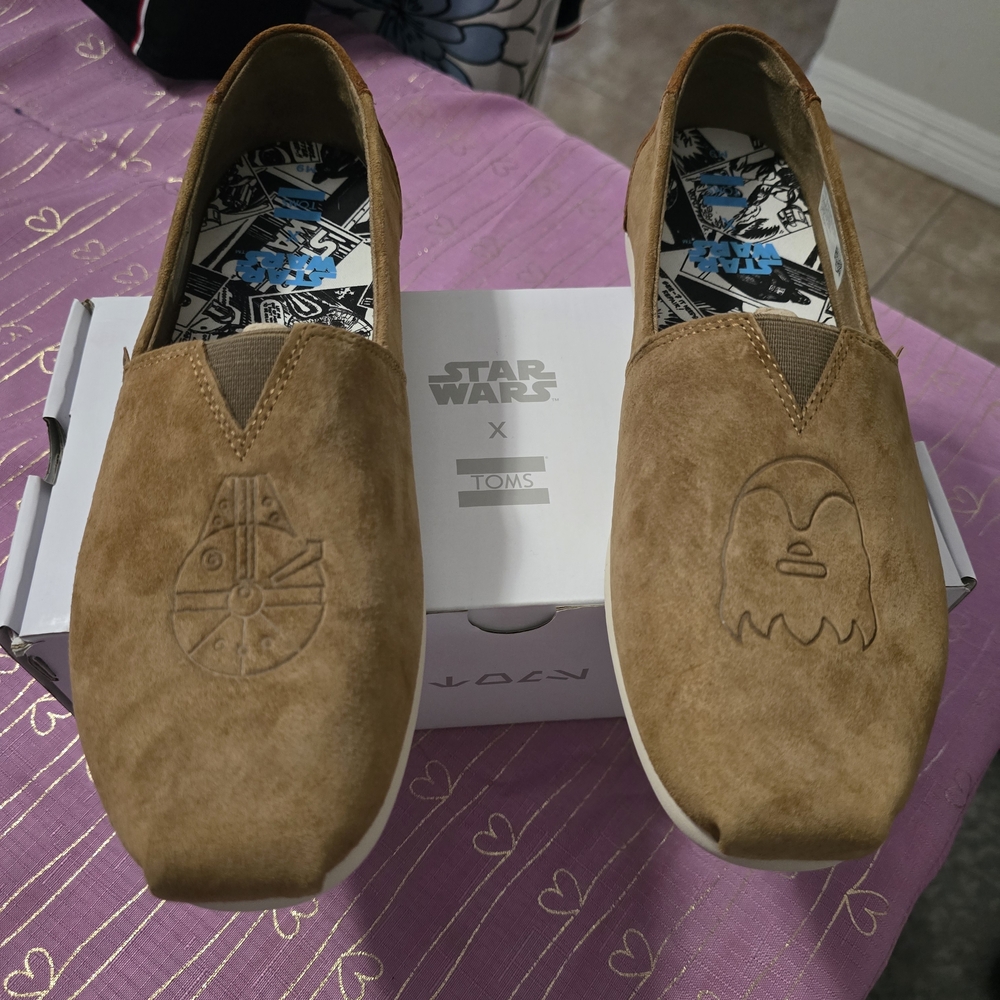 TOMS Star Wars Brown Slip-On Shoes